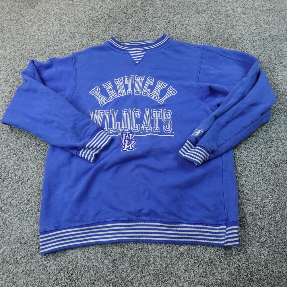 VTG Kentucky Wildcats Sweatshirt Mens L Blue Logo Athletic Crewneck Sweater 90s